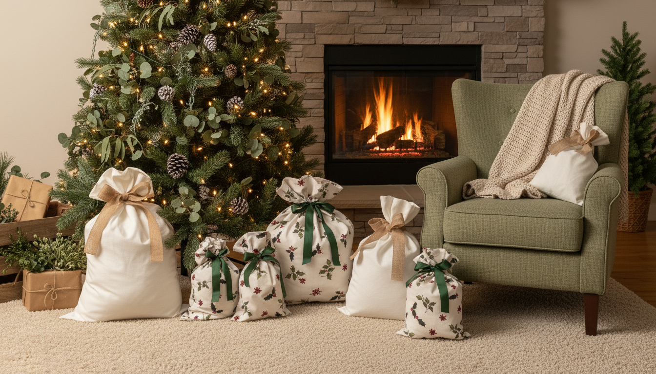 Kombinace sáčků cesmína off white